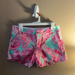 Lilly Pulitzer Printed Scalloped Buttercup Shorts
